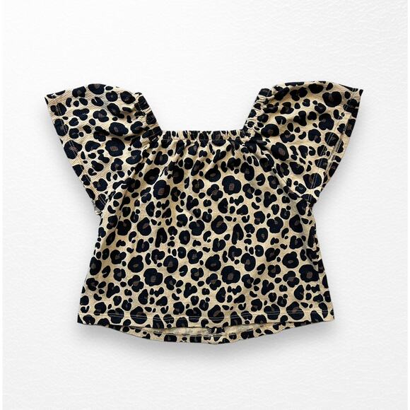 Rachel Zoe Flutter Sleeve Leopard Top, Size 5/6 - Picture 6 of 6